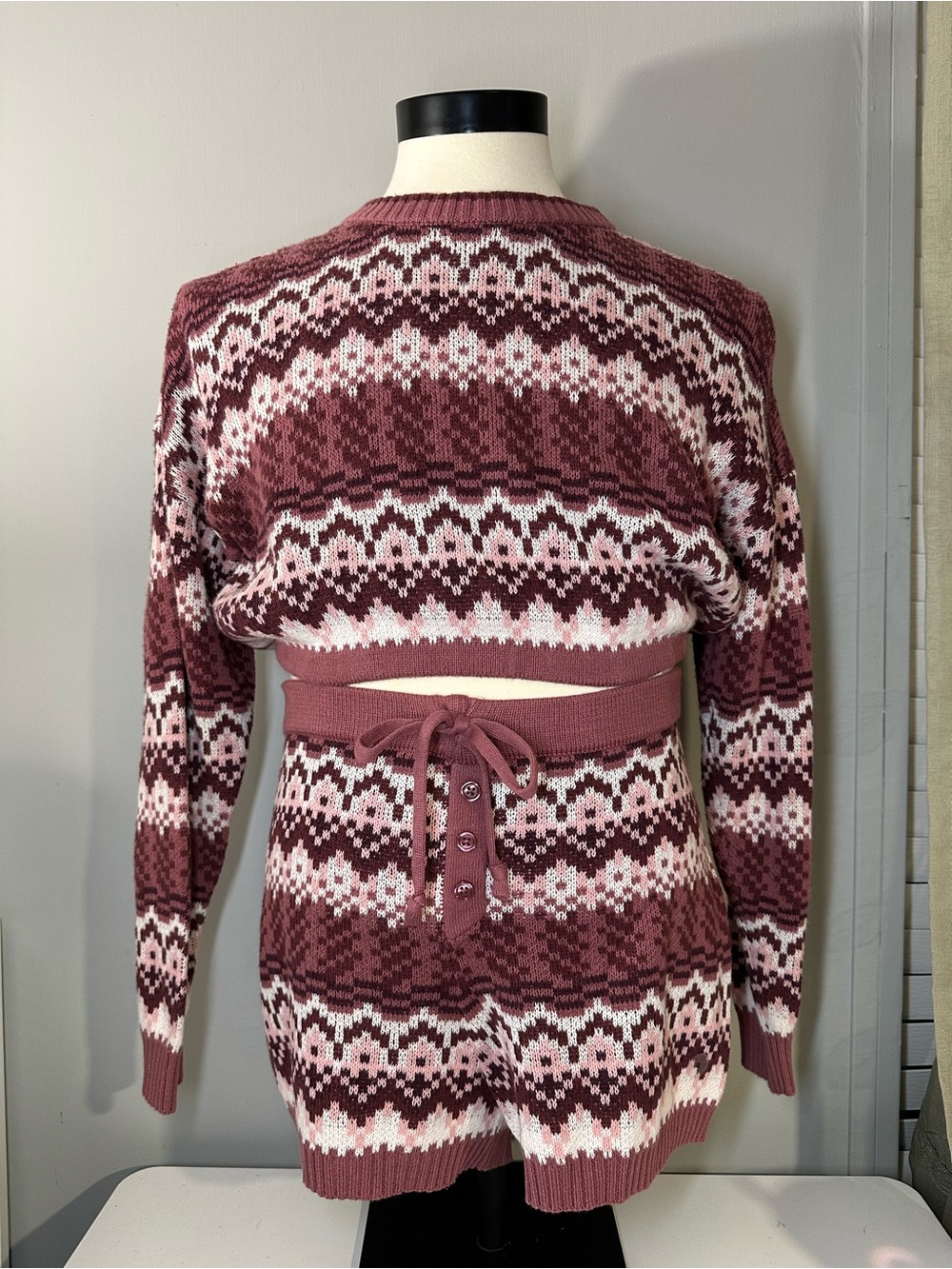 Aeropostale Fair Isle Knit Two-Piece Set